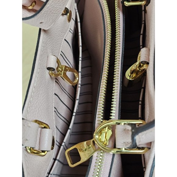 LOUIS VUITTON Montaigne BB Empreinte Pink Shoulder Leather Bag Satchel Lock - Picture 6 of 12